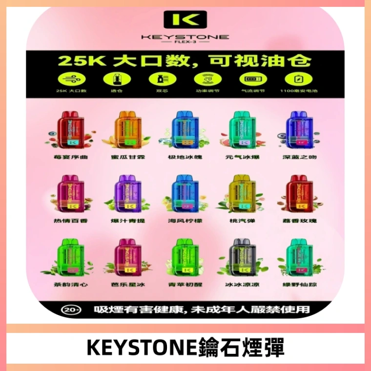 KEYSTONE FLEX-3 鑰石大容量25000口專彈專機套裝